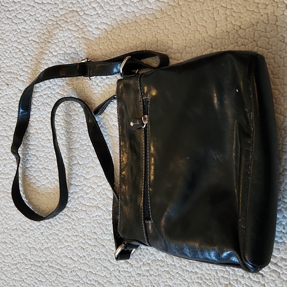 Giani Bernini Geuine Leather Multi Compartment Gingham Plaid  Crossbody Bag Boho - Picture 3 of 16